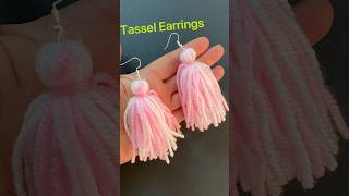 ✅ 🤩Tassel Earrings  Yarn Earrings  How to make tassels  earrings tasselearrings tassels diy [upl. by Enileqcaj]