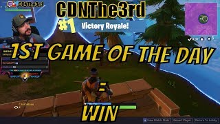 CDNthe3rd 1st Fortnite Game Of The Day  WIN Full Game [upl. by Naraa]