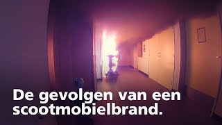 De gevolgen van een Scootmobielbrand  Veiligheidsregio RotterdamRijnmond [upl. by Nannek211]