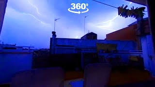 Thunderstorm with lightning and thunder sounds  3D 360 VR  Ambisonics audio [upl. by Oznofla666]