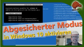 Abgesicherter Modus in Windows 10 aktivieren [upl. by Eilarol]