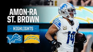 AmonRa St Brown Highlights  Lions at Chargers [upl. by Katsuyama]