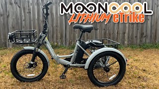 My 1st Lithium Utility eTrike  Mooncool TK1 Folding 48v 145ah 500w Motor  Full Review amp Assembly [upl. by Nihs]