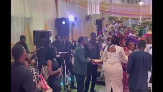 AKIN BEST AT PETER ADEAGBO WEDDING  LAGOS PARTY [upl. by Jer40]