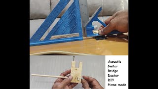 Home made Bridge Doctor fix for an Acoustic guitar  repair belly bulge belly bow  Yamaha Guitar [upl. by Letta]