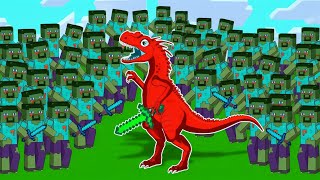 DINOSAURS Minecraft in Various Jurassic Park Survived quotApatosaurusquot Carnotaurus Cartoon Animals [upl. by Audry766]