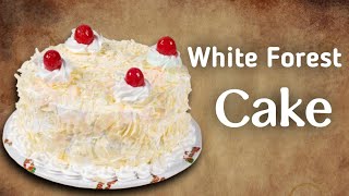 White Forest Cake 🎂 Eggless White forest cake design  White Forest  Nand Kumar Cake [upl. by Selden]