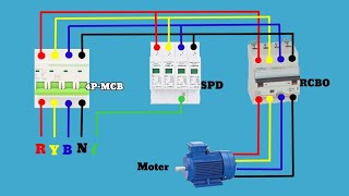 3Phase SPD Connection diagram surge surge protection device connection [upl. by Violeta]