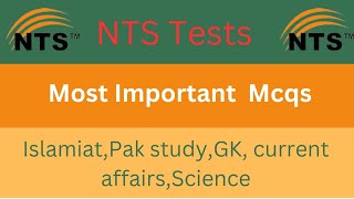 Nts most important mcqs nts test preparation mcqs Nts past papers mcqs [upl. by Kristel]