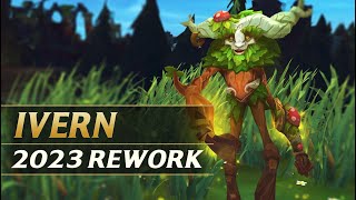 IVERN REWORK 2023 Gameplay Spotlight Guide  League of Legends [upl. by Neimad]