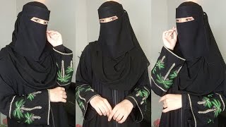 How To Wear Saudi Niqab With Hijab  Hijab With Saudi Niqab  Hijab Tutorial [upl. by Wanids335]