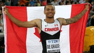 Andre De Grasse turning his focus to Rio after bronze at worlds [upl. by Abbottson116]