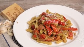 Peppers amp Onion Pesto Pasta  Episode 1094 [upl. by Nevaj]