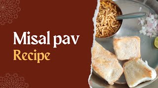 Misal pav  recipe by hebbarskitchen [upl. by Ahsinev602]