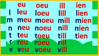 apprendre à lire les syllabes pour les enfants  lecture combinatoire lettres l m n t r v [upl. by Azer]