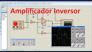 Amplificador Inversor con OPAMP en Proteus [upl. by Oria618]