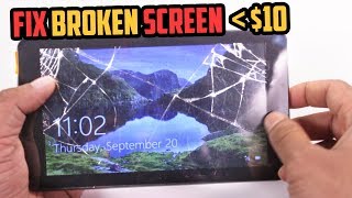 How to FIX a broken cracked tablet screen CHEAP [upl. by Nalyr]