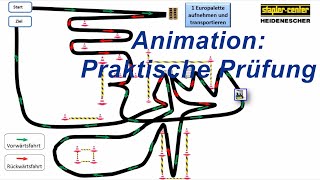 Staplerschulung inkl Staplerschein Animation praktische Prüfung [upl. by Alket]