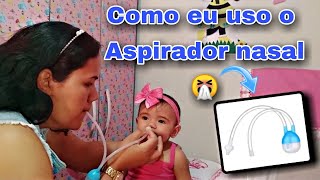 COMO EU USO O ASPIRADOR NASAL  Dicas de limpeza nasal 🤧 [upl. by Nashner974]