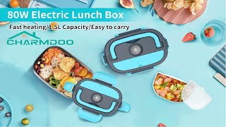 Electric Lunch Box Food Warmer Heater 12V 24V 110V 80W Fast Heated Lunch Box for Car Truck Home [upl. by Ordnael]