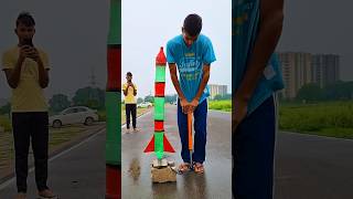 Launching Biggest Water Bottle Rocket 🚀 rocket experiment shorts [upl. by Senhauser]