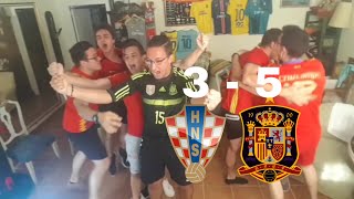 REACCIONES DE HINCHAS Croacia vs España 35 [upl. by Usanis]