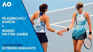 GarciaMladenovic v MattekSandsWang Extended Highlights  Australian Open 2024 First Round [upl. by Jammie423]