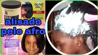 CÓMO ALISAR EL CABELLO AFRO tipo 4C [upl. by Ecnaret]