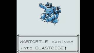 Pokemon Red Wartortle Evolving Into Blastoise [upl. by Enyahc]