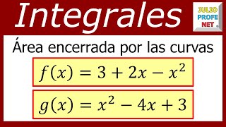 ÁREA ENTRE CURVAS  Ejercicio 6 [upl. by Eneluj228]