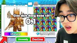 DR4GONS DÙNG UPGRADED TITAN CLOCK MAN TRADE THÀNH CÔNG DEAL GEMS SIÊU LỜI TRONG TOILET TOWER DEFENSE [upl. by Busey]