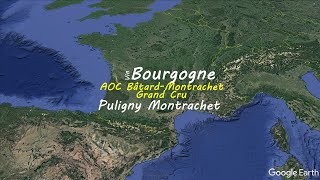 BâtardMontrachet Grand Cru at Pulingy Montrachet commune  French wine map  Wine study [upl. by Kinny525]