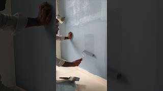 Wall painting grey colour second coat home wallpainting painter shortsviral [upl. by Celesta]