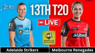 Adelaide Strikers Women vs Melbourne Renegades Women live  ADSW vs MLRW Live  13th Match WBBL 2024 [upl. by Nonohcle]