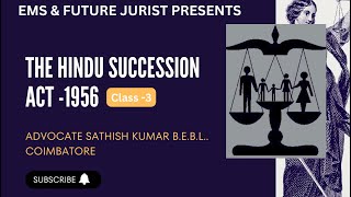 THE HINDU SUCCESSION ACT1956 Class3  TAMIL [upl. by Adnirim35]