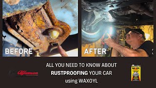 Rust proofing Alfa Romeo spider underneath with WAXOYL [upl. by Katinka]