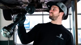 Antriebswellengelenk wechseln AUDI A3 VW GOLF 5 6 SEAT LEON How to replace a driveshaft [upl. by Ehttam]