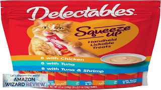 Hartz Delectables Squeeze Up Interactive Lickable Wet Cat Treats for Adult Review [upl. by Loginov]