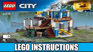 LEGO Instructions  City  60174  Mountain Police Headquarters Book 3 [upl. by Edme]