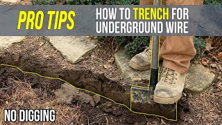 How to Bury Wire Underground with No Digging [upl. by Colman]