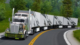 Long Trailers Driving On Single Road  Euro Truck Simulator 2  Ets2 [upl. by Yud]