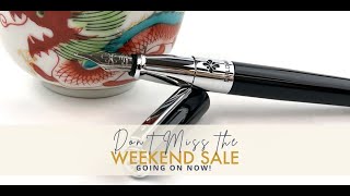 Shop Diplomat CLR Black Lacquer Fountain Pens During the Weekend Sale [upl. by Grania]