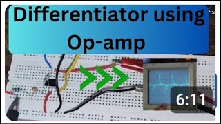 Diffrentiator using Opamp experimentdifferentiator experimentAnalog electronics experimentdiploma [upl. by Siloum]