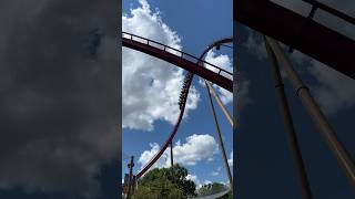 THIS RIDE GOES STRAIGHT DOWN 😱 Diamondback at Kings Island scary kingsisland shorts [upl. by Rosina]