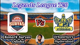 Konark Suryas Odisha vs Urbanrisers Hyderabad  Qualifier 2  Legends League Cricket [upl. by Bari]