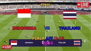 INDONESIA VS THAILAND  FINAL PIALA AFF U19 2024 GAMEPLAY SIMULATION PES 2021 [upl. by Morie]