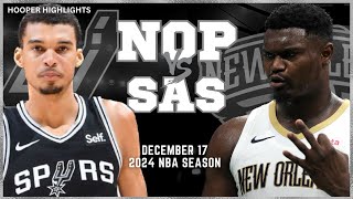 New Orleans Pelicans vs San Antonio Spurs Full Game Highlights  Dec 17  2024 NBA Season [upl. by Ameekahs732]