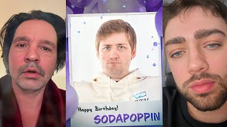 Sodapoppin Loses It Over Friends Birthday Greetings [upl. by Melc]