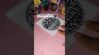 Mandala Art designs 🖤🤍 mandalaart trending viral art  CraftyHeaven5 [upl. by Aninad]