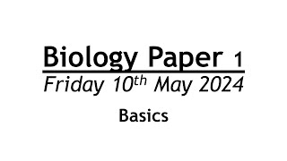 Edexcel GCSE Combined Science  Biology Paper 1  BASICS [upl. by Royd501]